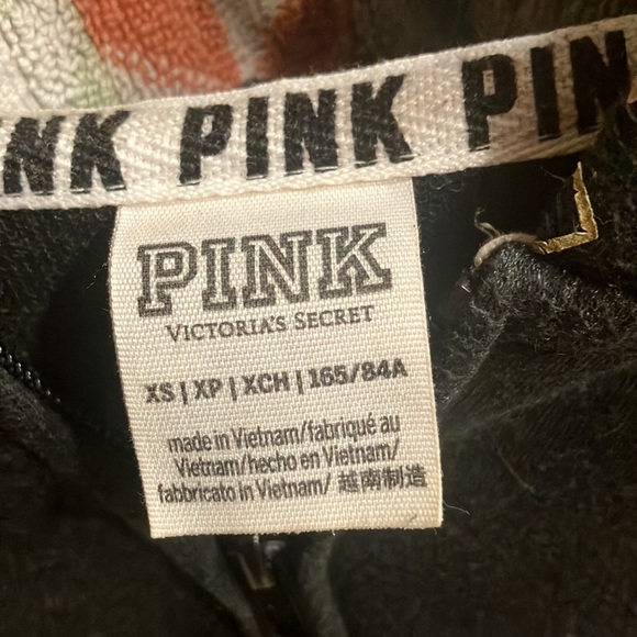 🔥VS Pink **RARE** gold bling full-zip hoodie sweatshirt jacket sz XS EUC - Picture 13 of 17